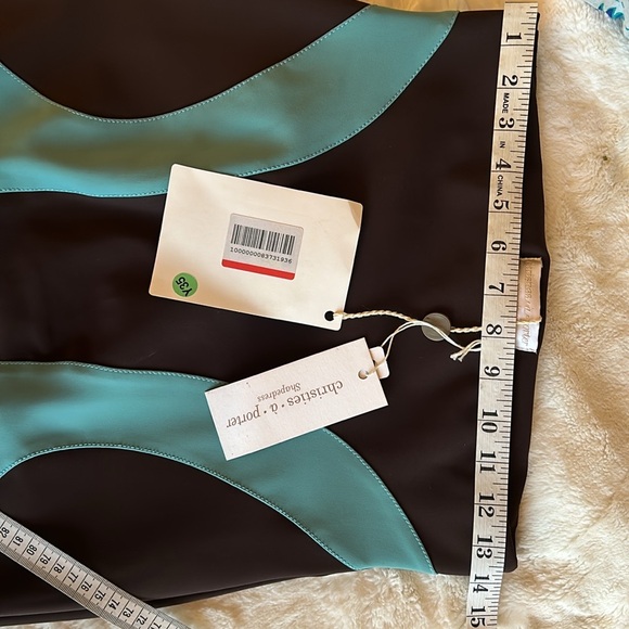 Brand New Italian High Waist Stretchy Pencil Brown Skirt IT 46 USA 8 - Picture 7 of 8